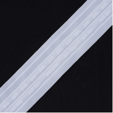 Тесьма шторная х/б ширина 60 мм 50 м цвет белый