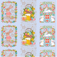 Полотно вафельное 150 см набивное арт 149 Тейково рис 35066 вид 2 Happy Easter
