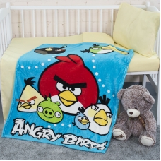 Плед детский велсофт Angry Birds  95/100