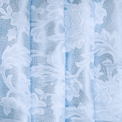 Портьерная ткань 150 см 17 цвет голубой ветка