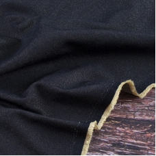 Ткань на отрез джинса двусторонняя 320 г/м2 стрейч AT0268 цвет черный