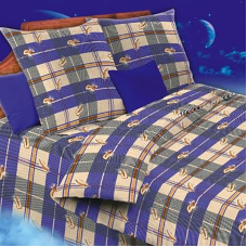 Бязь о/м 120 гр/м2 150 см 152/1 Перья синие