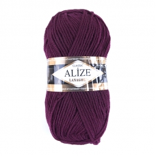 Пряжа для вязания Ализе LanaGold (49%шерсть, 51%акрил) 100гр цвет 495 бордо