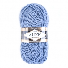 Пряжа для вязания Ализе LanaGold (49%шерсть, 51%акрил) 100гр цвет 221 светлый джинс