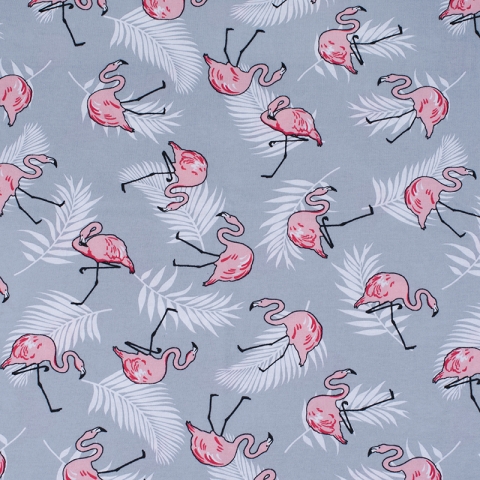 Ткань на отрез кулирка карде Фламинго цвет серый R-R4057-V1