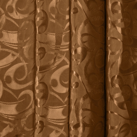 Портьерная ткань 150 см на отрез 10-2 цвет коричневый