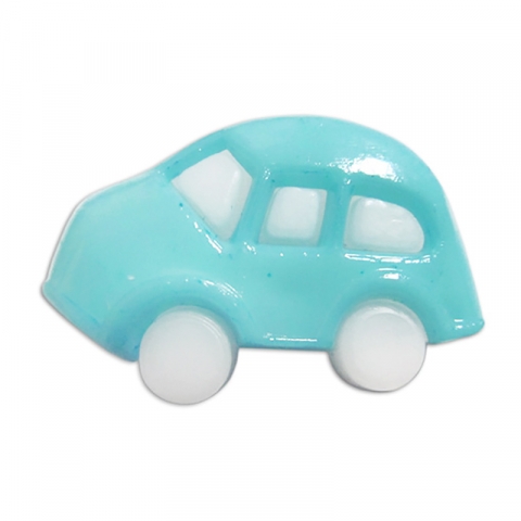 Пуговица детская сборная Машинка 18 мм цвет св-голубой упаковка 24 шт