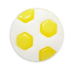 Пуговица детская сборная Мяч 13 мм цвет желтый упаковка 24 шт