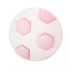 Пуговица детская сборная Мяч 13 мм цвет св-розовый упаковка 24 шт