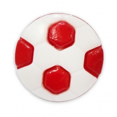 Пуговица детская сборная Мяч 16 мм цвет красный упаковка 24 шт