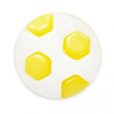 Пуговица детская сборная Мяч 16 мм цвет св-желтый упаковка 24 шт
