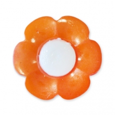 Пуговица детская сборная Цветок 17 мм цвет оранжевый упаковка 24 шт