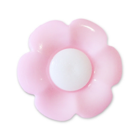 Пуговица детская сборная Цветок 17 мм цвет розовый упаковка 24 шт