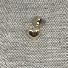 Пуговица ПР182 12 мм золото сердце уп 12 шт