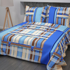 Бязь о/м 120 гр/м2 150 см 351/1 Клетка цвет синий