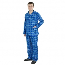Пижама мужская рукав длинный бязь набивная 48-50 уценка