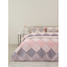 Постельное белье VT из полисатина 4111 2-х сп с евро простыней с наволочками 50/70