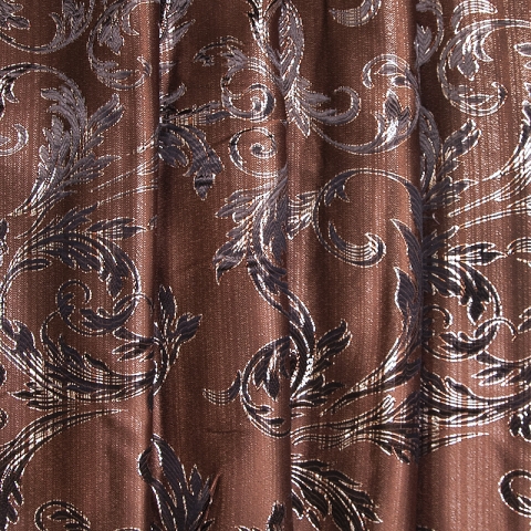 Портьерная ткань с люрексом 150 см на отрез Х7187 цвет 14 коричневый ветка