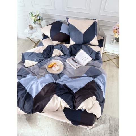 Постельное белье VT из полисатина 4204 2-х сп с евро простыней с наволочками 50/70