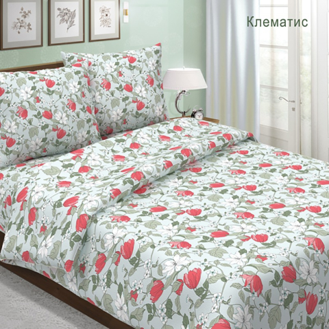 Бязь 120 гр/м2 150 см 3013-4 Клематис