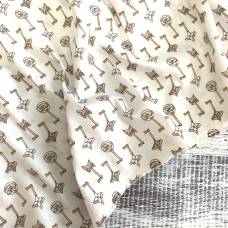 Рубашечная ткань на отрез Элиф 21-10 Ключики