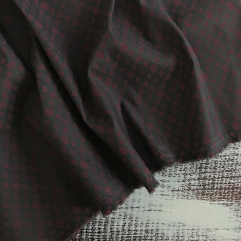 Рубашечная ткань на отрез Элиф LV-3 о/м на сером фоне