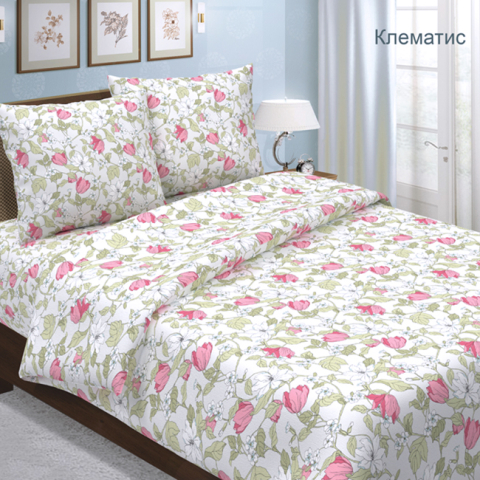 Бязь 120 гр/м2 150 см 3013-1 Клематис