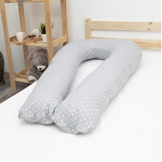 Наволочка бязь на подушку для беременных U-образная 1746/17 цвет серый