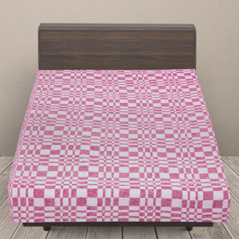 Одеяло байковое детское 100/140 цвет розовый