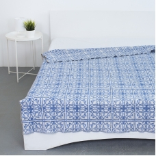 Одеяло байковое жаккардовое  185/200 цвет кельт синий