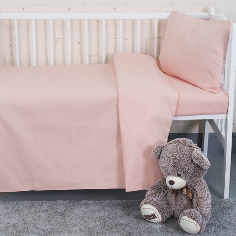 Постельное белье в детскую кроватку цвет персик