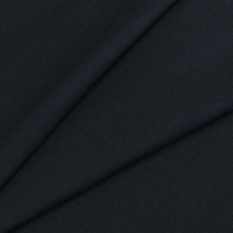 Ткань на отрез кулирка гладкокрашеная лайкра пенье 9072 Pirate Black