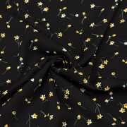 Маломеры Прадо №10 Желтые цветы на черном 2 м