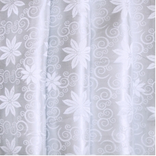 Портьерная ткань 150 см 16 цвет серый цветы