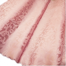 Портьерная ткань 150 см 25 цвет розовый вензель