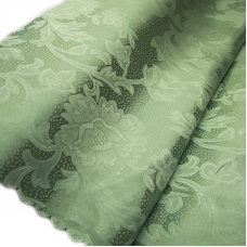 Портьерная ткань 150 см 28 цвет зелёный вензель